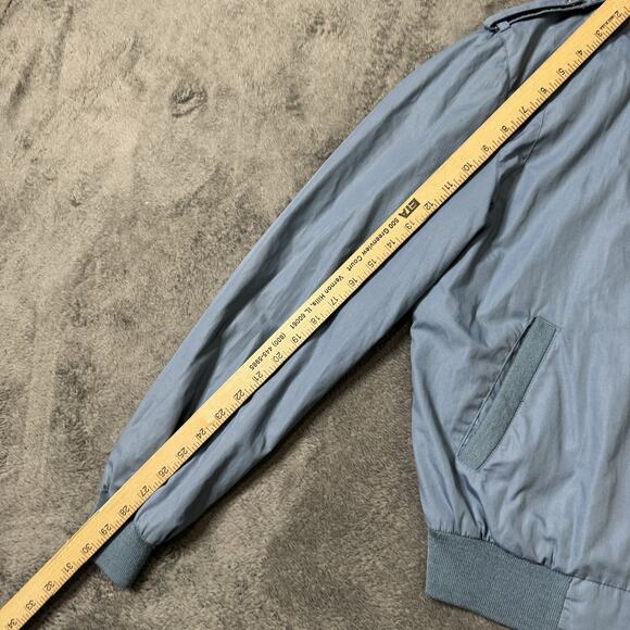 Vintage 80s Cafe Racer Jacket Mens M California Blues Blue Bomber Zip Up - Picture 7 of 8